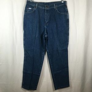 Lee Jeans Womens Sz 14S Short Blue Dark Wash High Rise Vintage‎ Classic Mom